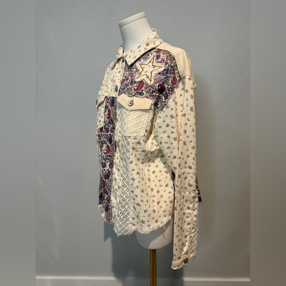 POL Patchwork Star Women's Jacket NWT - image 3